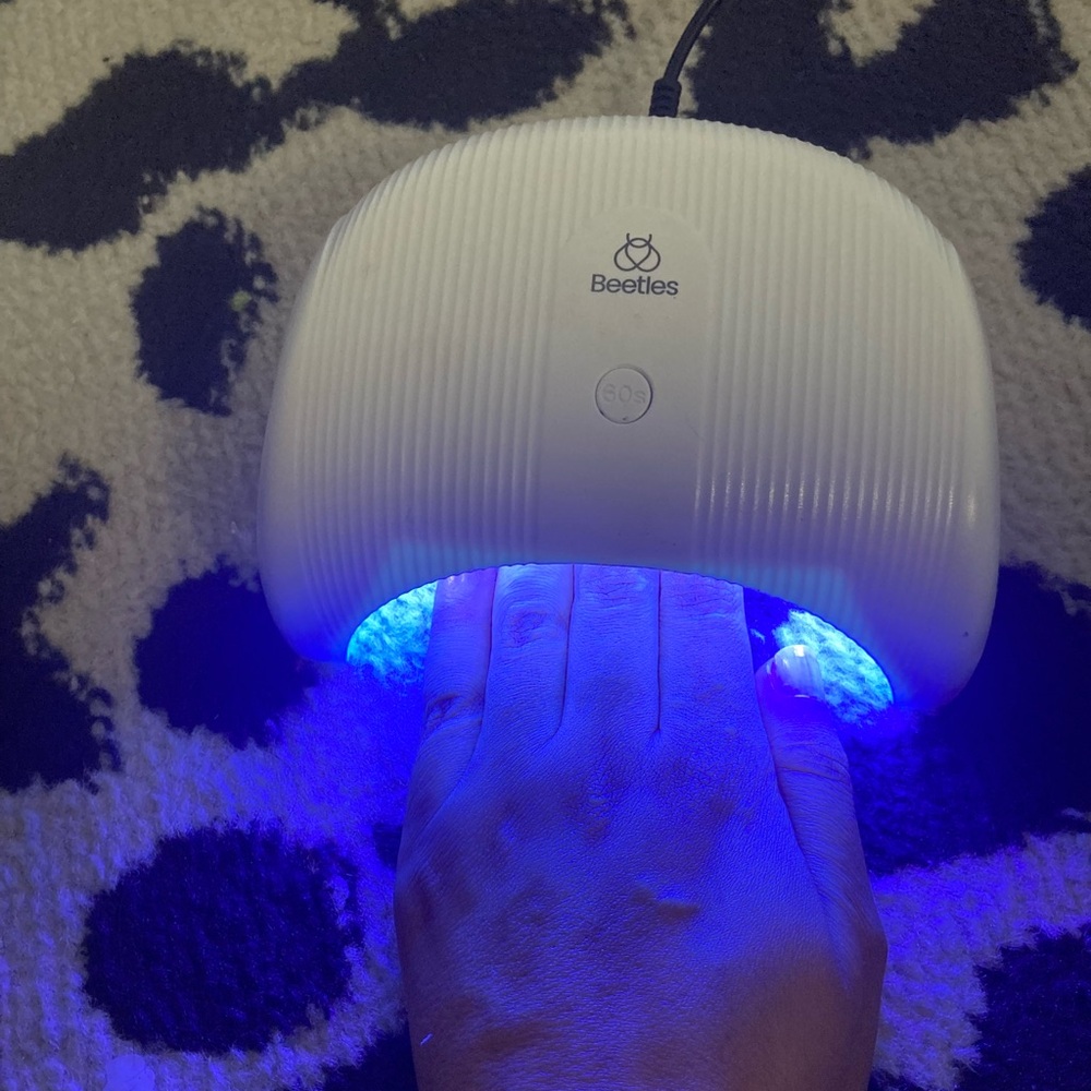 UV Gel Nail Lamp with Blue Cure Light, white beetles brand lamp